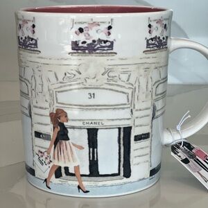 Amanda Greenwood Art White/Pink/Black "Chanel Theme" Ceramic MUG